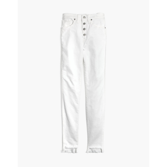❌SOLD❌ Madewell 10" high-rise skinny jeans in pure white: - Picture 2 of 4